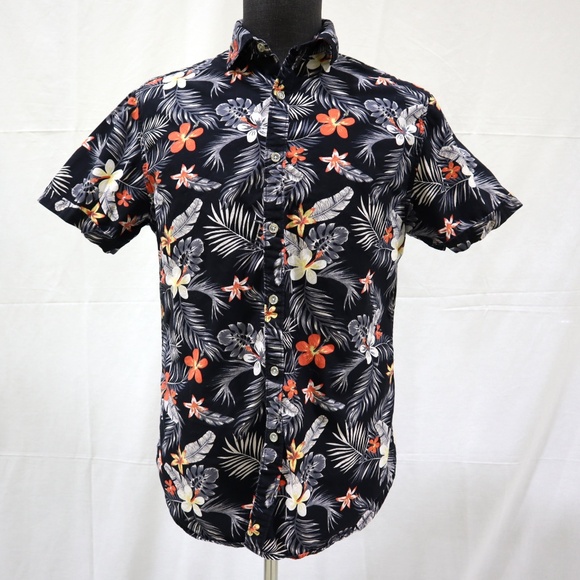 Cactus Man Ricky Singh Men’s Medium Hawaiian Shirt Slim Fit Floral Black - Picture 2 of 6
